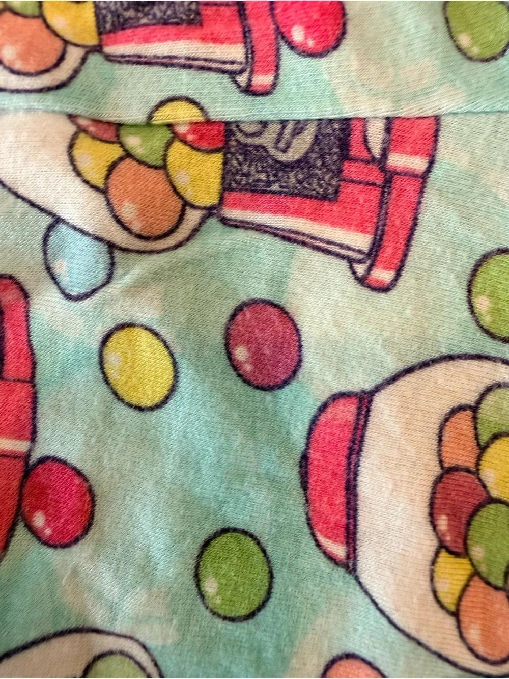 Posh Peanut Mint and Pink Gumball Machine Short Pajama Set